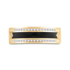 Exquisite 14kt Yellow Gold Men's Round Diamond Wedding Black - tone Band Ring 1/4 Cttw | Eternal Elegance Collection - Splendid Jewellery