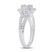 Load image into Gallery viewer, Exquisite Baguette Diamond Square Ring in 14kt White Gold - Second Side View