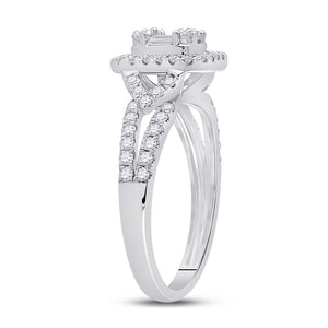 Exquisite Baguette Diamond Square Ring in 14kt White Gold - Splendid Jewellery