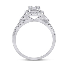 Load image into Gallery viewer, Exquisite Baguette Diamond Square Ring in 14kt White Gold - Splendid Jewellery
