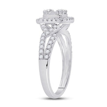 Load image into Gallery viewer, Exquisite Baguette Diamond Square Ring in 14kt White Gold - Splendid Jewellery