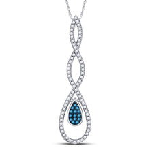 Load image into Gallery viewer, Exquisite Blue Diamond Teardrop Pendant - A Captivating Symbol of Love and Elegance - Splendid Jewellery