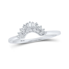 Load image into Gallery viewer, Exquisite Brilliance: 10kt White Gold Baguette Diamond Enhancer Wedding Band - Splendid Jewellery