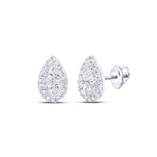 Load image into Gallery viewer, Exquisite Brilliance: 10kt White Gold Pear Diamond Teardrop Earrings - Splendid Jewellery