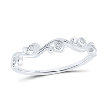 Load image into Gallery viewer, Exquisite Brilliance | 10kt White Gold Womens Round Diamond Band Ring 1/20 Cttw - Splendid Jewellery
