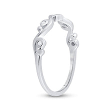 Load image into Gallery viewer, Exquisite Brilliance | 10kt White Gold Womens Round Diamond Band Ring 1/20 Cttw - Splendid Jewellery