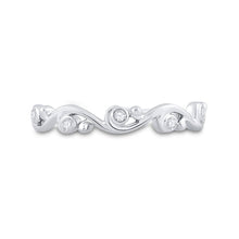 Load image into Gallery viewer, Exquisite Brilliance | 10kt White Gold Womens Round Diamond Band Ring 1/20 Cttw - Splendid Jewellery