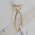 Exquisite Brilliance: 10kt Yellow Gold Womens Round Diamond Oval Cluster Ring 1/3 Cttw - Splendid Jewellery