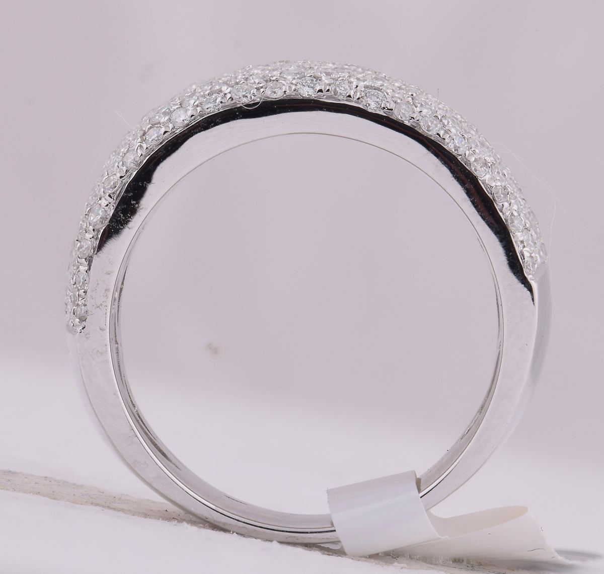 Exquisite Brilliance | 14kt White Gold Women's Round Diamond Pave Band Ring 2 - 1/4 Cttw - Splendid Jewellery