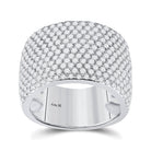 Exquisite Brilliance | 14kt White Gold Women's Round Diamond Pave Band Ring 2 - 1/4 Cttw - Splendid Jewellery