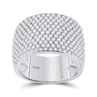 Exquisite Brilliance | 14kt White Gold Women's Round Diamond Pave Band Ring 2 - 1/4 Cttw - Splendid Jewellery