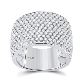 Exquisite Brilliance | 14kt White Gold Women's Round Diamond Pave Band Ring 2 - 1/4 Cttw - Splendid Jewellery
