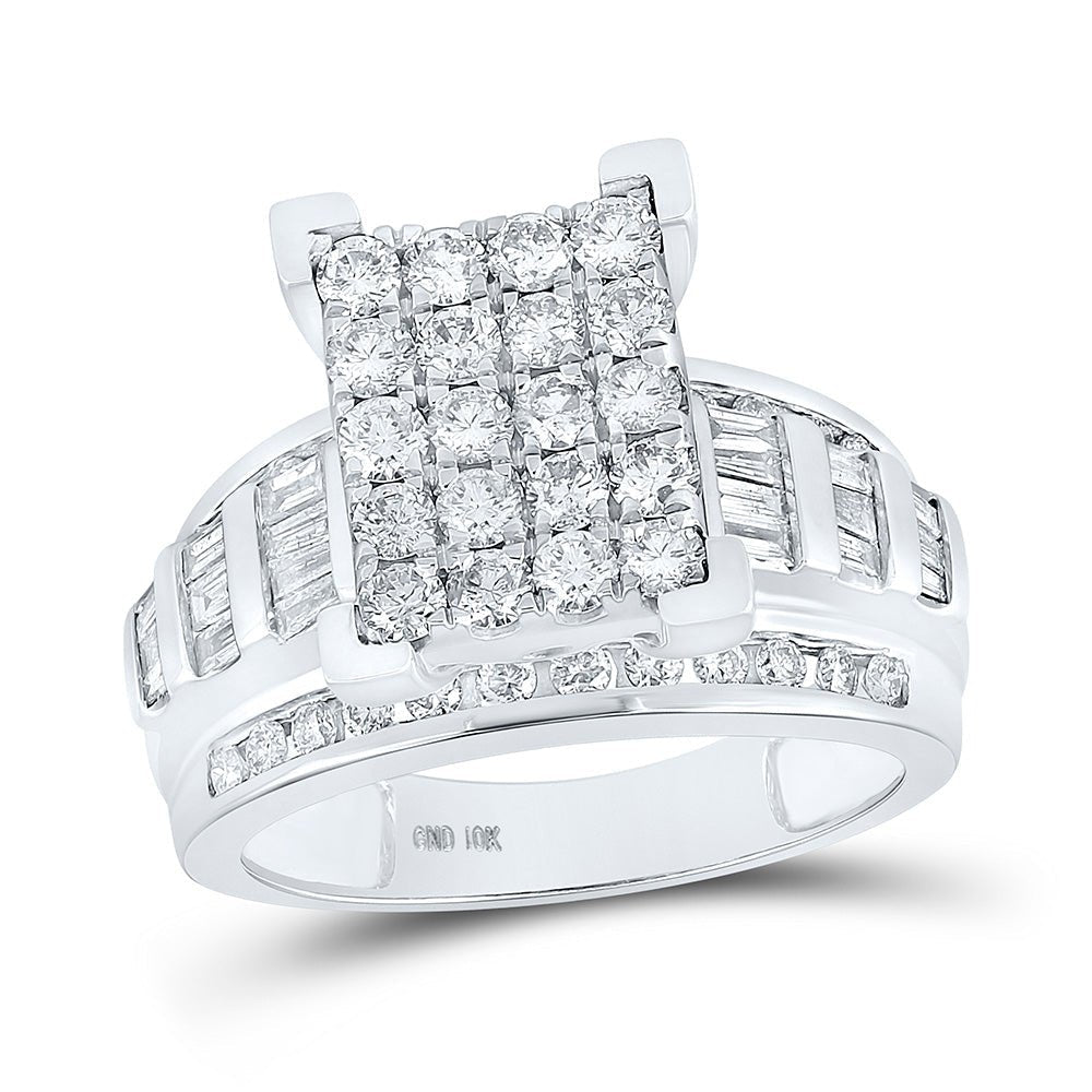 Exquisite Brilliance Diamond Cluster Bridal Wedding Ring - Splendid Jewellery