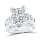Exquisite Brilliance Diamond Cluster Bridal Wedding Ring - Splendid Jewellery