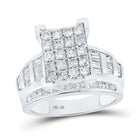 Exquisite Brilliance Diamond Cluster Bridal Wedding Ring - Splendid Jewellery