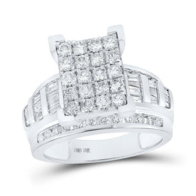Exquisite Brilliance Diamond Cluster Bridal Wedding Ring - Splendid Jewellery