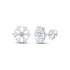 Exquisite Diamond Snowflake Earrings in 10kt White Gold - Splendid Jewellery