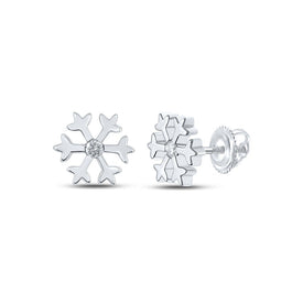 Exquisite Diamond Snowflake Earrings in 10kt White Gold - Splendid Jewellery