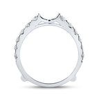 Exquisite Diamond Wrap Enhancer Wedding Band - 1-1/2 Cttw - Side View