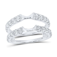 Load image into Gallery viewer, Exquisite Diamond Wrap Enhancer Wedding Band - 1-1/2 Cttw - Top View