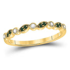 Exquisite Emerald and Diamond Stackable Band Ring - Splendid Jewellery