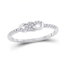 Load image into Gallery viewer, Exquisite Knot of Brilliance: 10kt Yellow Gold Diamond Stackable Band Ring - Splendid Jewellery