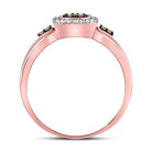 Exquisite Rose Gold Brown Diamond Cluster Ring - Splendid Jewellery
