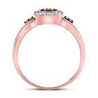 Exquisite Rose Gold Brown Diamond Cluster Ring - Splendid Jewellery