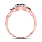 Exquisite Rose Gold Brown Diamond Cluster Ring - Splendid Jewellery