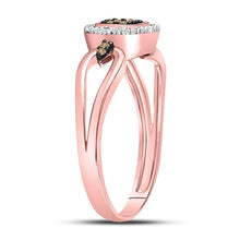 Load image into Gallery viewer, Exquisite Rose Gold Brown Diamond Cluster Ring - Splendid Jewellery