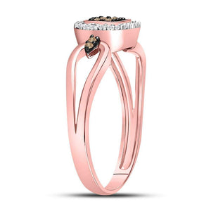 Exquisite Rose Gold Brown Diamond Cluster Ring - Splendid Jewellery