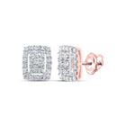 Exquisite Rose Gold Diamond Cluster Earrings: Captivating Brilliance and Timeless Elegance - Splendid Jewellery