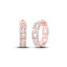Exquisite Rose Gold Diamond Hoop Earrings: A Mesmerizing Touch of Elegance - Splendid Jewellery