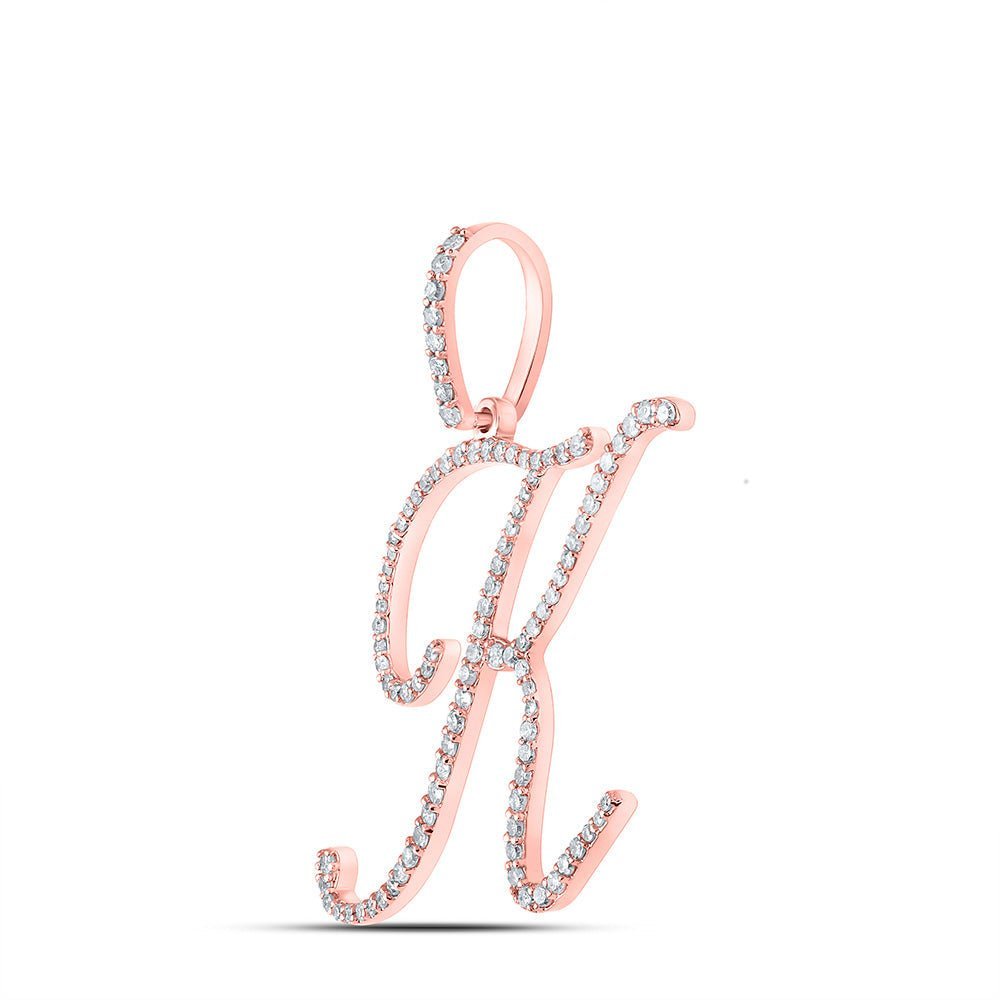 Exquisite Rose Gold Diamond Initial Pendant: A Radiant Symbol of Elegance and Personalized Charm - Splendid Jewellery