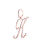 Exquisite Rose Gold Diamond Initial Pendant: A Radiant Symbol of Elegance and Personalized Charm - Splendid Jewellery