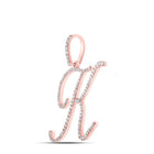 Exquisite Rose Gold Diamond Initial Pendant: A Radiant Symbol of Elegance and Personalized Charm - Splendid Jewellery