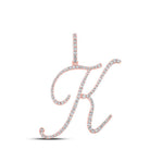 Exquisite Rose Gold Diamond Initial Pendant: A Radiant Symbol of Elegance and Personalized Charm - Splendid Jewellery