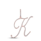 Exquisite Rose Gold Diamond Initial Pendant: A Radiant Symbol of Elegance and Personalized Charm - Splendid Jewellery