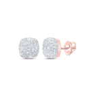 Exquisite Rose Gold Diamond Square Earrings: A Dazzling Blend of Elegance and Modernity - Splendid Jewellery
