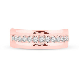 Exquisite Rose Gold Diamond Wedding Band for Men - A Touch of Elegance and Brilliance - Splendid Jewellery