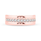 Exquisite Rose Gold Diamond Wedding Band for Men - A Touch of Elegance and Brilliance - Splendid Jewellery
