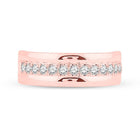 Exquisite Rose Gold Diamond Wedding Band for Men - A Touch of Elegance and Brilliance - Splendid Jewellery