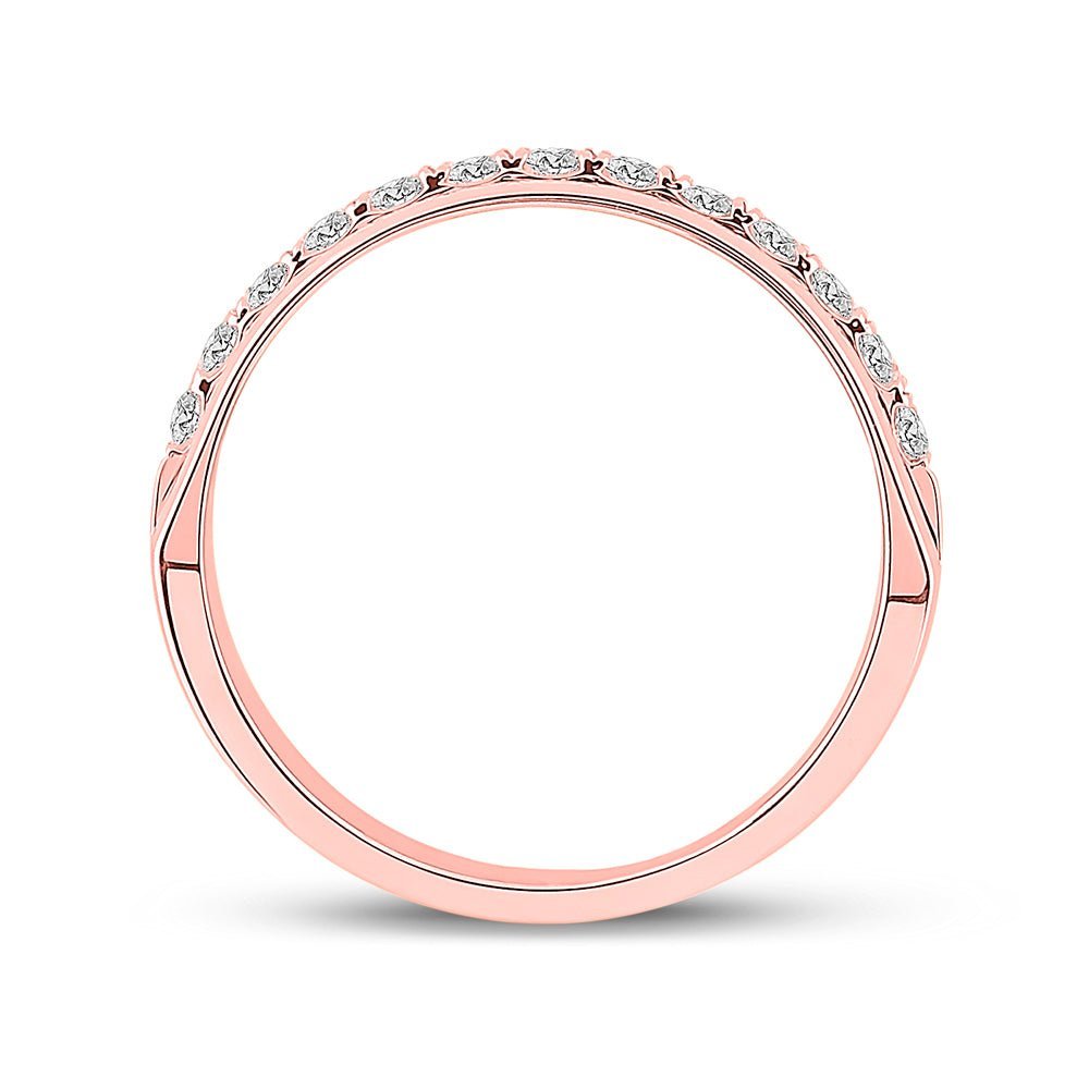 Exquisite Rose Gold Diamond Wedding Band for Men - A Touch of Elegance and Brilliance - Splendid Jewellery