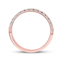 Load image into Gallery viewer, Exquisite Rose Gold Diamond Wedding Band for Men - A Touch of Elegance and Brilliance - Side View