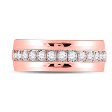 Load image into Gallery viewer, Exquisite Rose Gold Men's Diamond Wedding Band - Radiant 3/4 Carat Total Weight - Splendid Jewellery