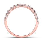 Exquisite Rose Gold Men's Diamond Wedding Band - Radiant 3/4 Carat Total Weight - Second Side View
