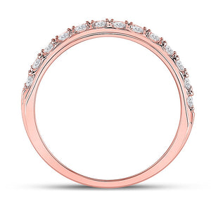 Exquisite Rose Gold Men's Diamond Wedding Band - Radiant 3/4 Carat Total Weight - Splendid Jewellery