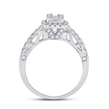 Load image into Gallery viewer, Exquisite White Gold Baguette Diamond Square Ring - 3/4 Cttw - Splendid Jewellery