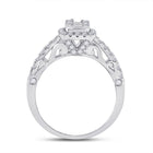 Exquisite White Gold Baguette Diamond Square Ring - 3/4 Cttw - Splendid Jewellery