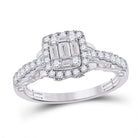 Exquisite White Gold Baguette Diamond Square Ring - 3/4 Cttw - Splendid Jewellery
